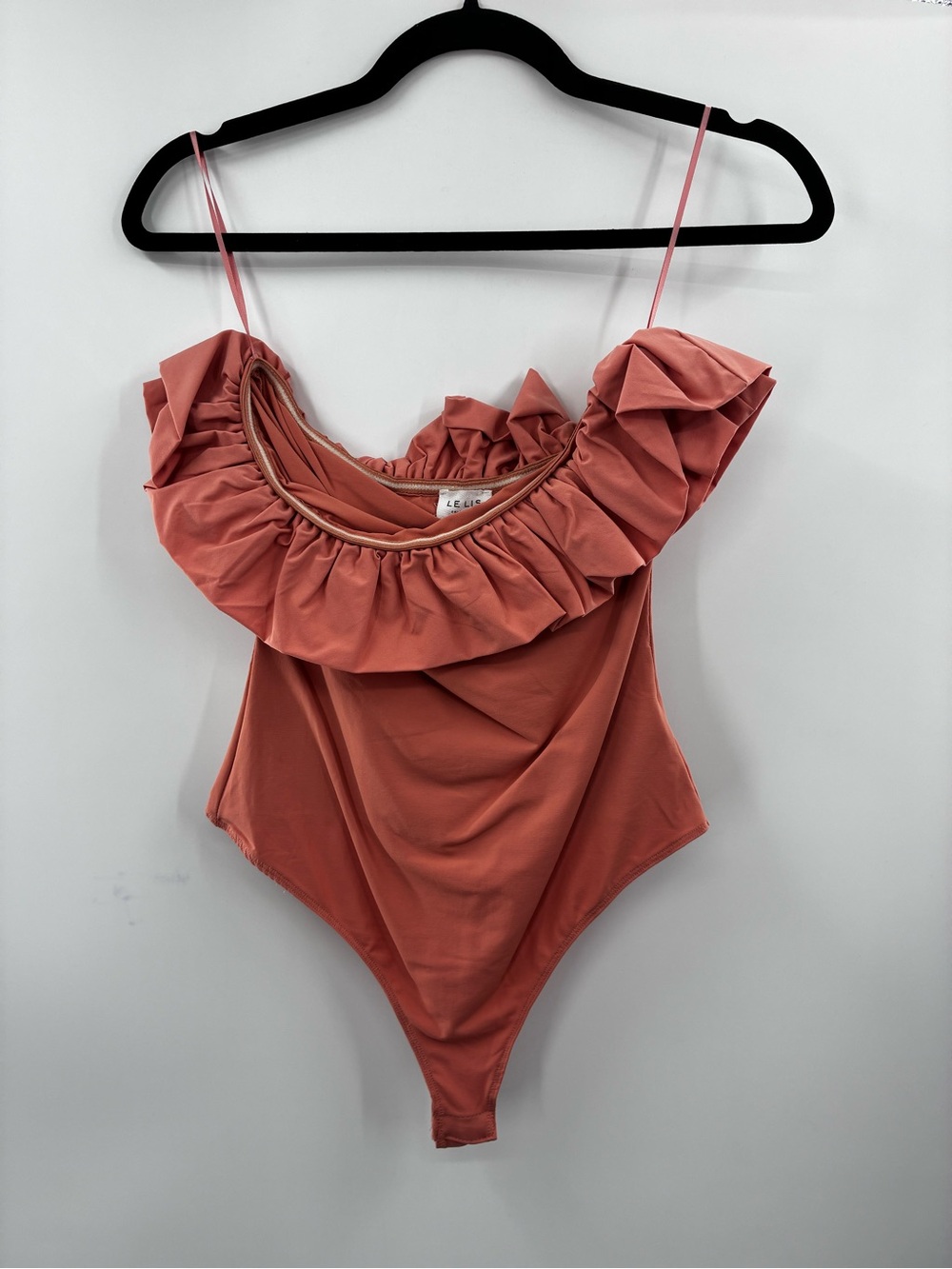 Le Lis Collection Ruffle Top Bodysuit Dusty Pink size Small